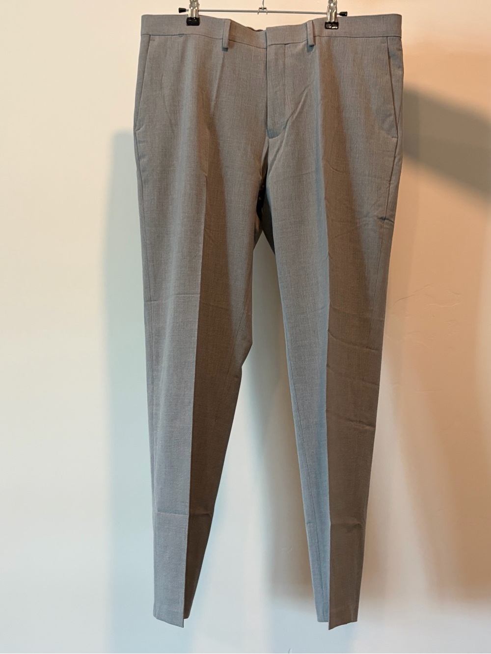 Haggar Light Gray Men's Dress Pants Slim Fit 36x30